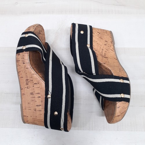 Montego Bay Club Platform Cork Wedge Sandals Heels Womens Shoes Size 8.5 - Picture 6 of 12