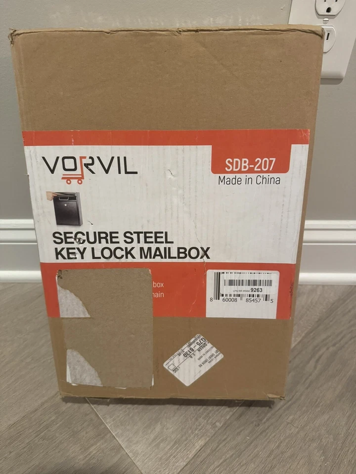 Locking Mailbox Wall Mount - Black Galvanized Steel Keys for Outdoor Wow - Image 3 of 3