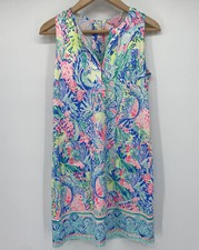 Lilly Pulitzer Dress Size 00 Kelby Stretch Shift Mermaids Cove Engineered
