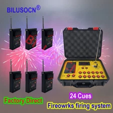 24 Cues Fireworks Firing System,500M 1200 Cues Wireless Control Ship From USA