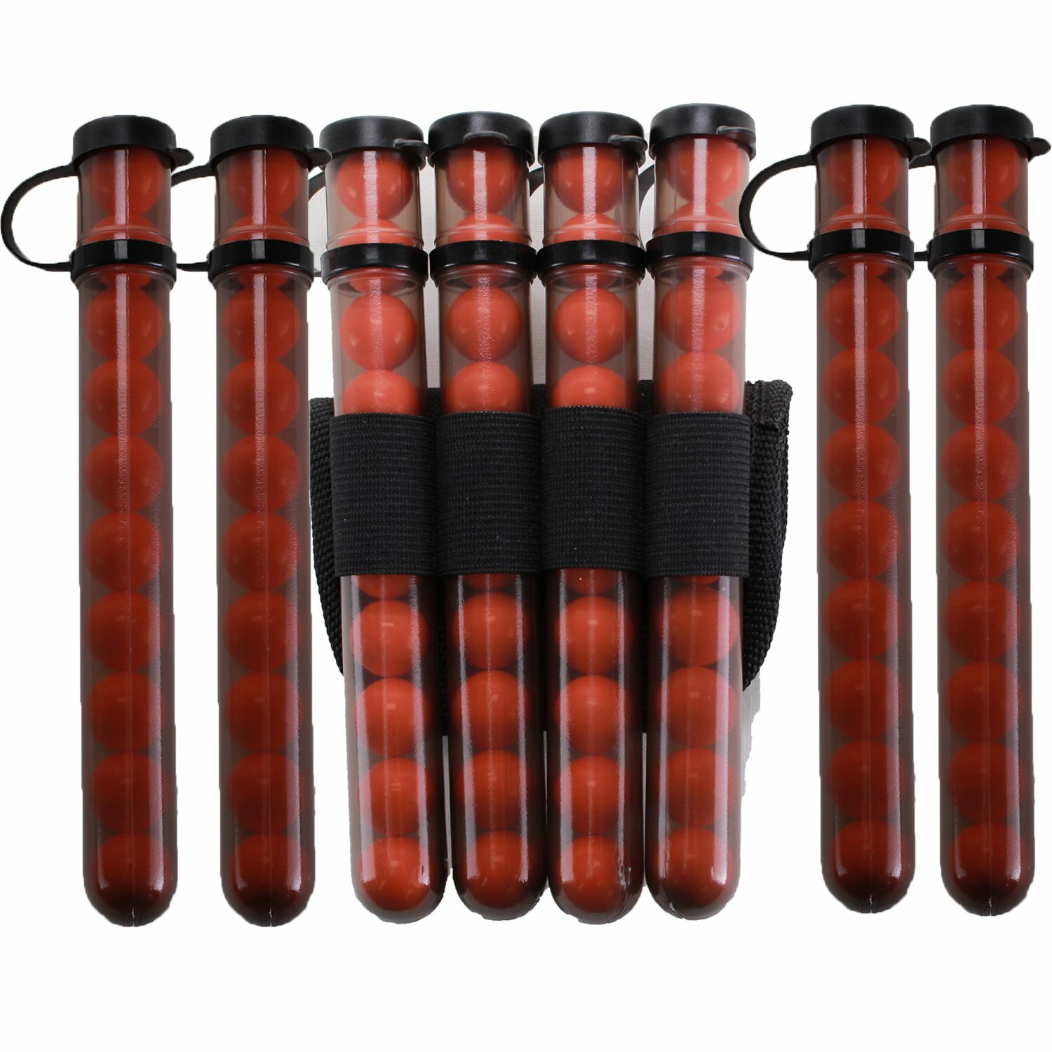 Q=8 10 Round .68Cal Paintball Tube Pods + Harness + 80 Paintballs ER2