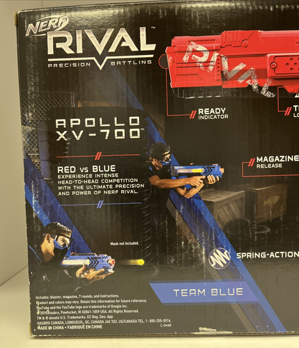 New in Box NERF Rival Apollo XV-700 Blaster Gun- Team Red Hasbro - Picture 22 of 24