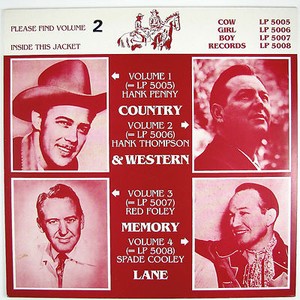 HANK-THOMPSON-Country-amp-Western-Memory-Lane-Vol-2-LP-5006-NM-NM