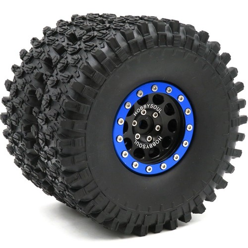 4pcs RC 1.9 Tires Tyre 120mm & 1.9 Beadlock Wheel Rim For SCX10 TRX4 Mud Crawler - Picture 18 of 41