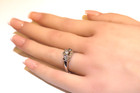 GIA 14k white gold 1.29ct VS2 M diamond round engagement ring Natural 5.6g 6 — photo 9