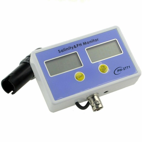 Digital Salinity&PH Meter Salinity&PH Monitor Tester for Aquarium 2 way Power - Picture 3 of 11