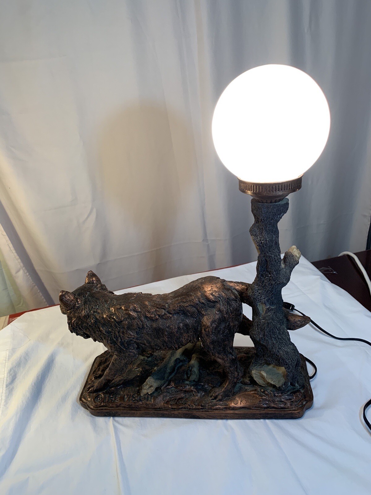 The “Vision”Wolf Table Lamp eBay
