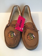 chicago moccasin slipper blackhawk