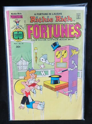 Richie Rich Fortunes No. 34 May 1977 Harvey Fine Condition Vintage Bronze