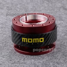 Red Momo Carbon Fiber Car Steering Wheel Quick Release Hub Snap Of Boss Kit