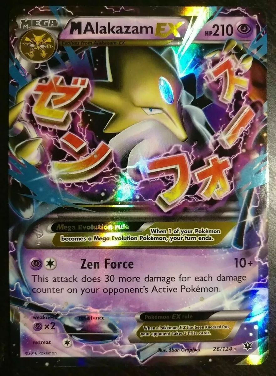 Alakazam EX - 25/124 - Pokemon Fates Collide XY Ultra Rare Card NM