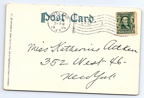 Glen Falls New York Glen Street Railway Trolleys Postcard D258 - Picture 2 of 2