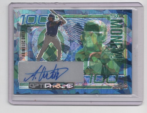 2023 Leaf Optichrome Abimelec Ortiz So Money! BLUE CRYSTAL AUTO RC 2/3 RANGERS