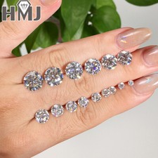 US Real Moissanite Real Gem Stone W. GRA Certificate 3-12mm 0.1-6ct VVS1 D Round