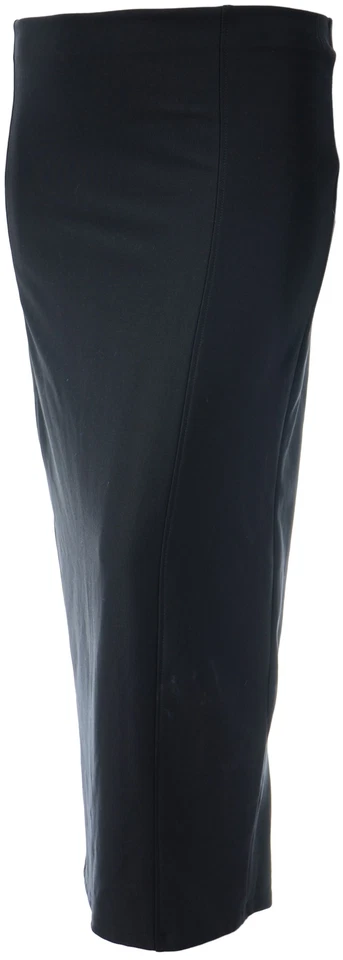 Long Pencil Skirt Black PonteRoma Jersey Lower Rear Split Ladies Plus Size - Image 3 of 4