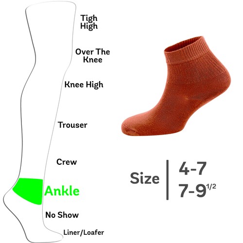 Zemy® Women Diabetic Ankle Socks 6-Pair Bamboo Material Durable Seamless Toe - Picture 94 of 105