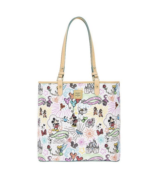 Disney Parks Disney Character Sketch Large Tote Bag By Dooney Bourke New Tag