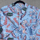 Florida Gators Hawaiian Shirt Mens Xl Blue Ncaa Football Short Sleeve Rayon