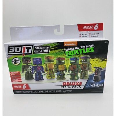 3D IT Character Creator 6 Teenage Mutant Nija Turtles Deluxe Refill Pack NEW
