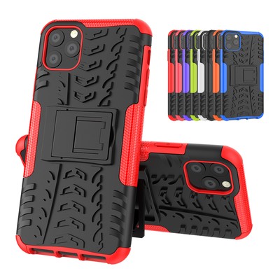 For iPhone 15 Pro Max 14 13 12 11 7 8 Shockproof Rubber Stand Rugged Case Cover