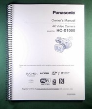 Panasonic HC-X1000 Instruction Manual: Full Color  Protective Covers