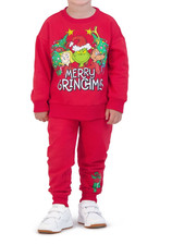 Dr. Seuss The Grinch Toddler Printed Sweatshirt and Jogger Set Red Size 3T
