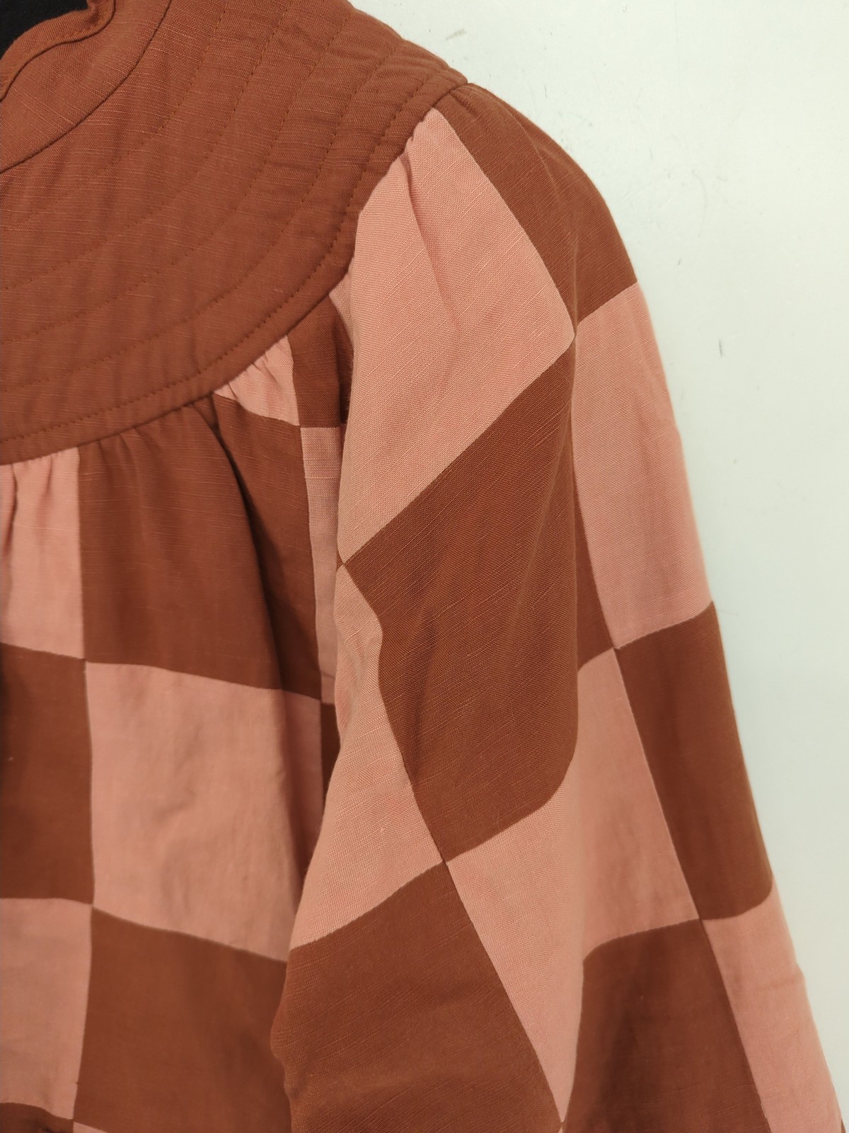 ALTRA Cappotto donna Sideline M marrone a quadri 100% altro trapuntato