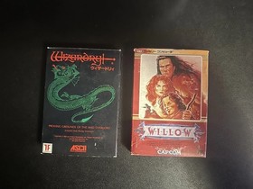 Wizardry 1  And Willow Nintendo Famicom ASCII FC Japanese Game Complete Lot Of 2