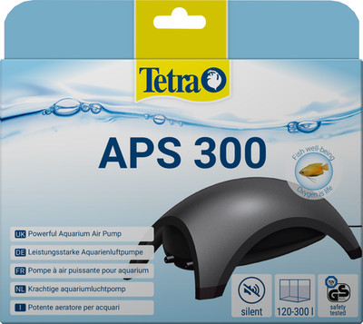 Tetra APS 300 Aquarium Luftpumpe Membran-Pumpe für Aquarien 120-300L Anthrazit