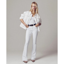 J Crew Skinny Flare White Wash Denim Stretch Jeans US Women's 30 New