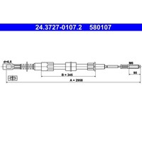Seilzug Feststellbremse ATE 24.3727-0107.2 FüR VW Transporter T2