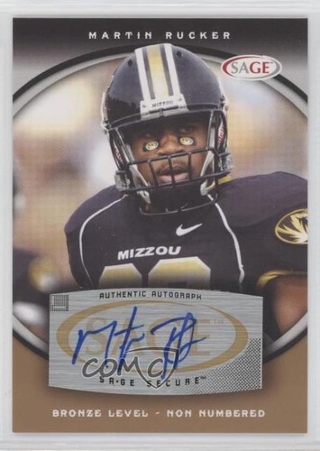 2008 SAGE Auto Bronze Martin Rucker #A51 Rookie Auto RC | eBay