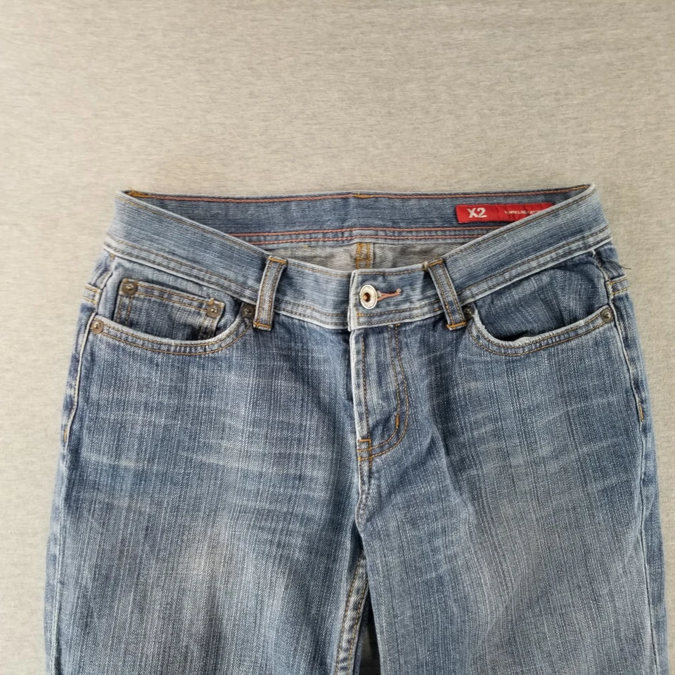X2 Jeans Women's Sz 4R VTG Flare Leg Med Wash 99% Cotton Normcore Stylish Cute - Image 2 of 4