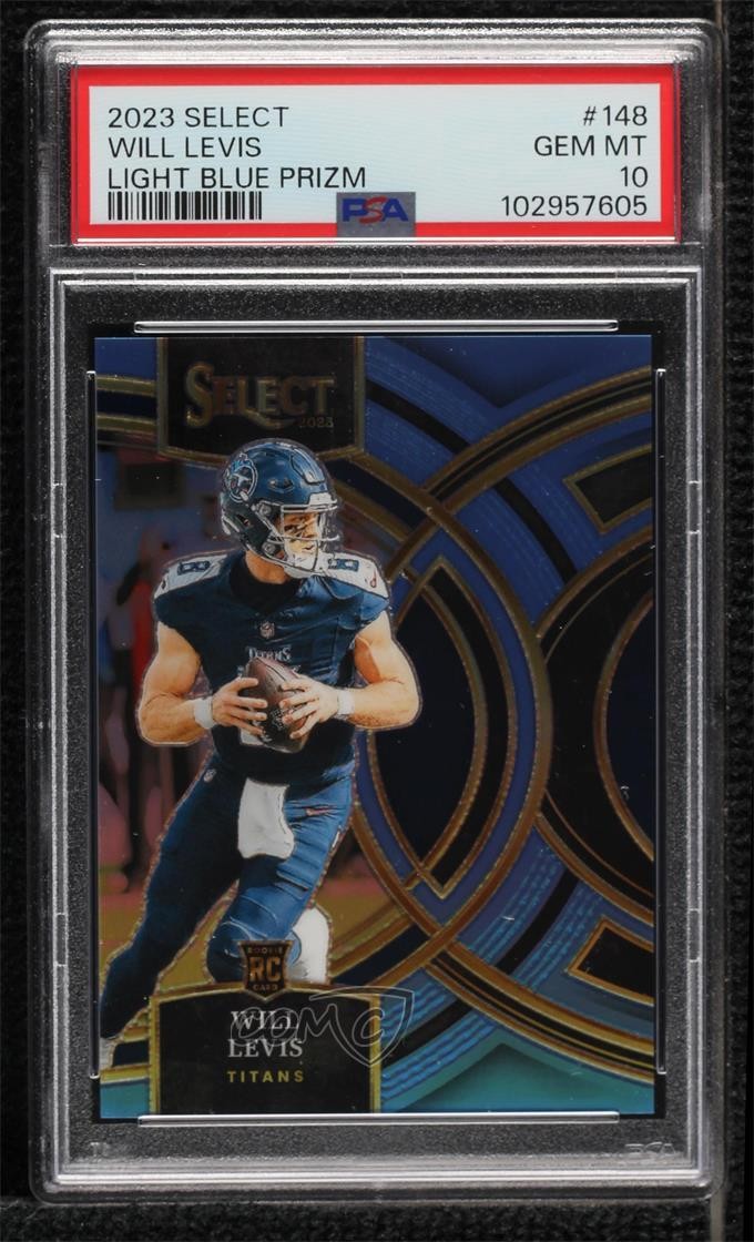 2023 Select Premier Level Light Blue Prizm 60/99 Will Levis PSA 10 Rookie RC 8uc