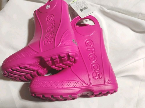 Crocs Handle It Regenstiefel rosa Größe c12, neu mit Etikett - Bild 4 von 5
