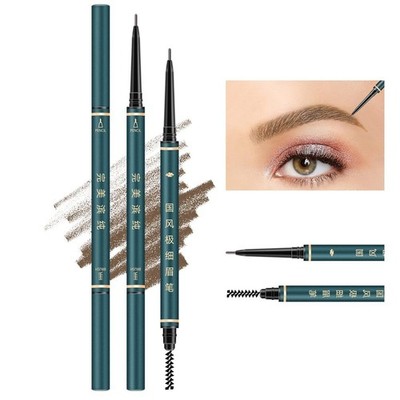 Thin Eyebrow Pencil,3 Pcs Waterproof brown eyebrow pencil with Spoolie Brush,