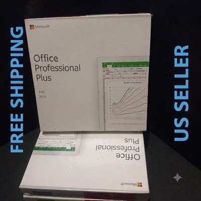 Microsoft Office Professional Plus 2019 DVD New Sealed Retail Package for 1pc