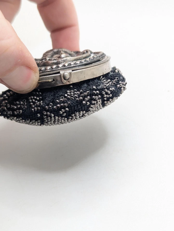 Антикварная женская сумочка-камея 1903 1900-е гг. из бисера в стиле модерн дамская свадьба - Изображение 4 из 4