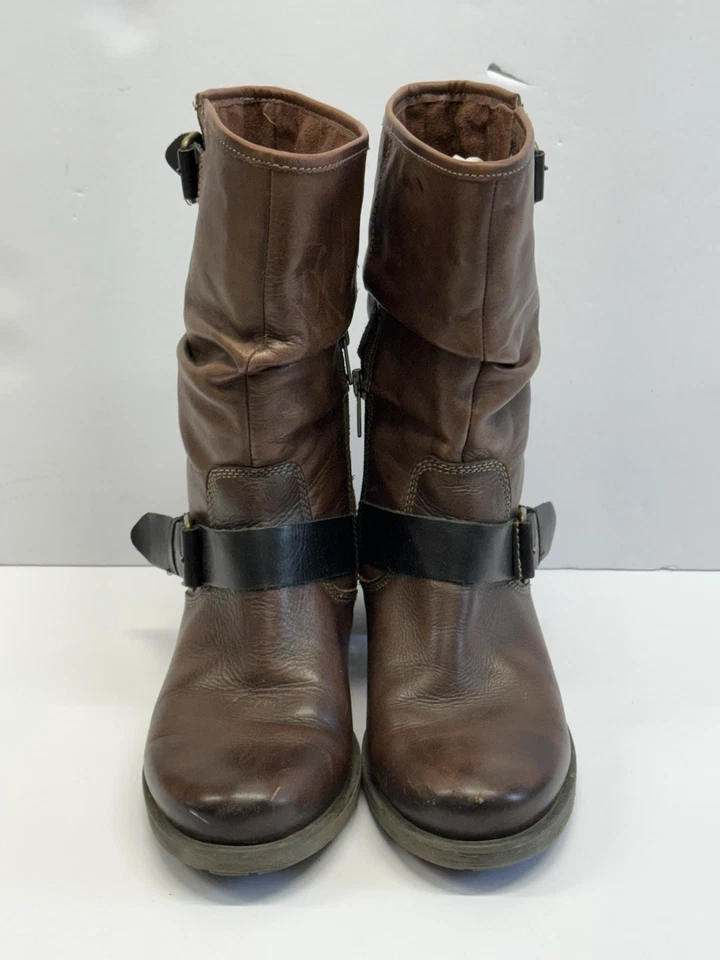 Pikolinos Le Mans Medio Pantorrilla Slouch Cuero Marrón Botas Hebilla Mujer UE Talla 37 Foto 3 de 4