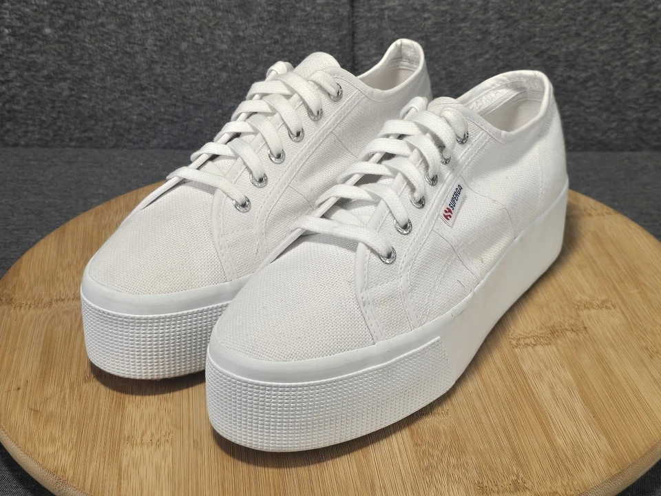 Superga 2790 Platform Women's Size 10 Shoes White Chunky Sneakers S9111LW-901 - Image 2 of 4