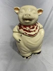 Shawnee Pottery Smiley the Pig Vintage Cookie Jar 11" with Red Scarf 1940-1950s
