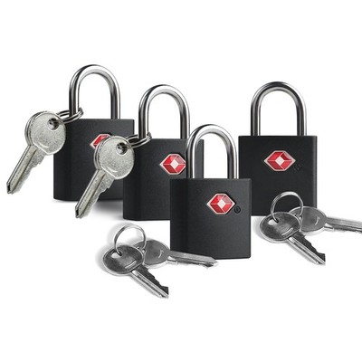 UP Security TSA Locks for Luggage with Keys, Travel Black 