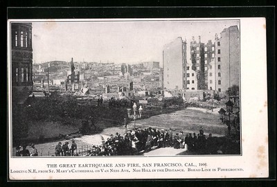 AK San Francisco, Cal., The great Earthquake and Fire 1906, Looking N. E. from  