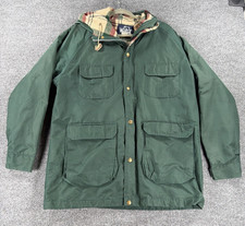 Vintage 80s 90s Woolrich Made in USA Plaid Lined Guide Mountain Coat Jacket- L