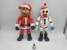 Figuras navideñas Funko FNAF Five Nights At Freddy's Snow Chica y Santa Freddy de 6"
