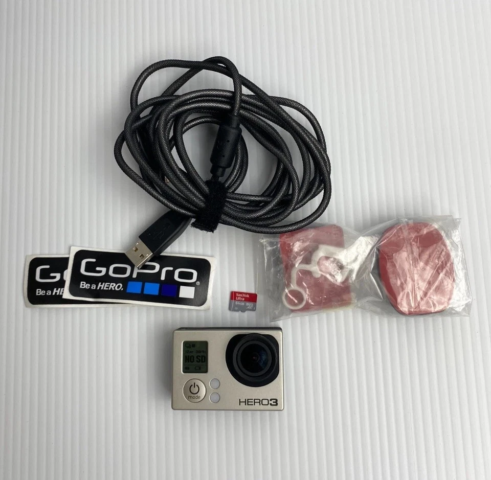 GoPro HERO3 Silver Camera Bundle with 64GB SD Card and Accessories - Image 3 of 4