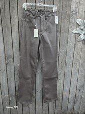 Good American Faux Leather Pants Women s NWT Size 6/28 Brown High Rise