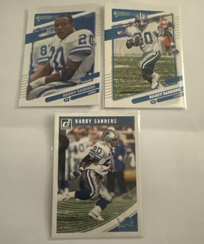 Barry Sanders Detroit Lions Card Lot 2021 Donruss NO HELMET card 173 + 2018 102 - Picture 1 of 5