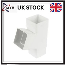 Square Down pipe 65 mm Pipe Branch 112.5° White Down pipe
