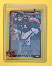 2025 Topps Chrome Football COLSTON LOVELAND YELLOW ROOKIES  AUTO VARIATION /275